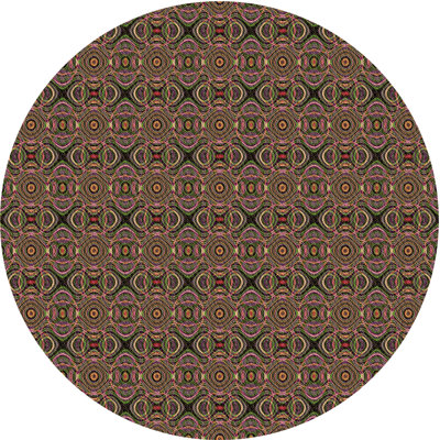 Motif géométrique brun/vert/rouge Tapis décoratif