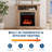 32" Electric Fireplace Media Console with 18" Insert