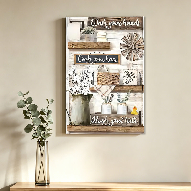 Mur de salle de bain Farmhouse, 24x36inch