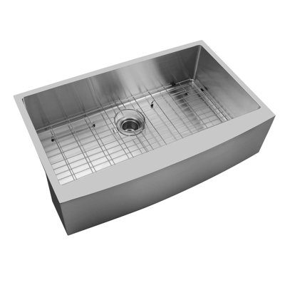 33'' L Farmhouse / Apron Single Bowl Stainless Steel Kitchen Sink