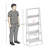Lavish Home 24"L  x 13"W x 55.25"H 4-Tier Leaning Ladder Bookshelf, White-111467594-61175120