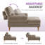 Chaise longue rembourrée avec dossier réglable Jazier-1950157570