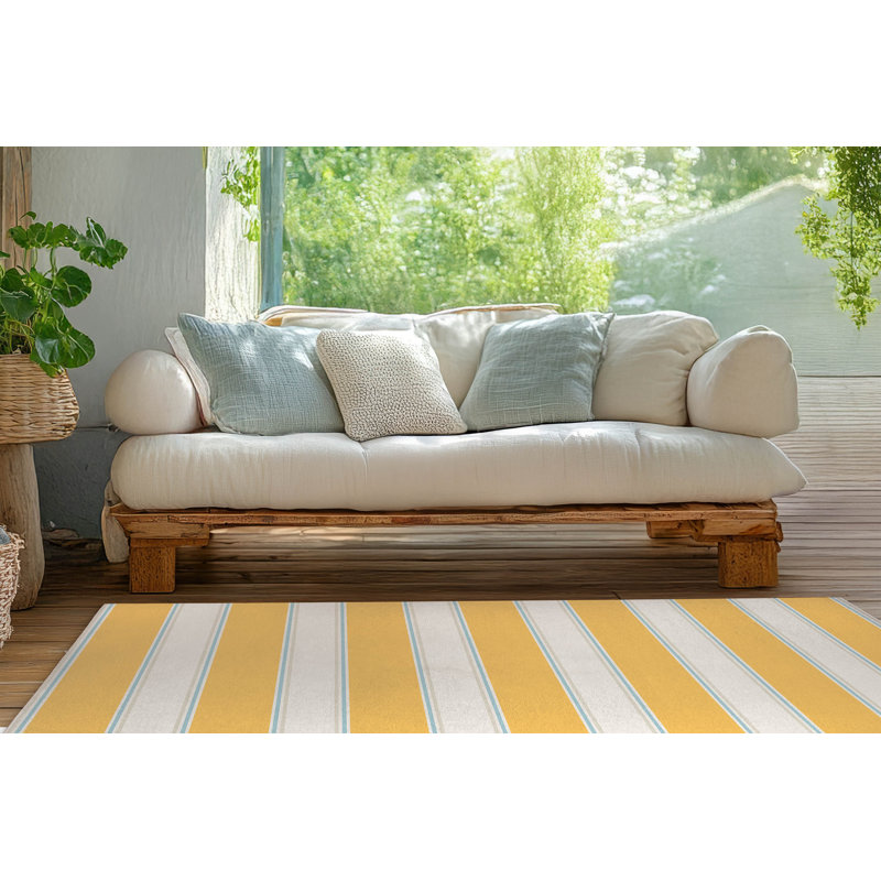 Tapis d'extérieur à rayures Cabana, Rectangle 4pi x 6 pi