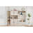 Multifunctional Left-Right Combination Hall Cabinet (Can Be Used Separately) With Storage And 4 Hooks, Storage Cabinet/ Hall Tree 2 In 1 For Living Room, Kitchen And Hallway-1251740570