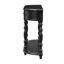 Console courbée noire, 52 po, 4 tiroirs, 1 tablette, pour le couloir, chambre à coucher intérieure spacieuse, option de rangement-415208543