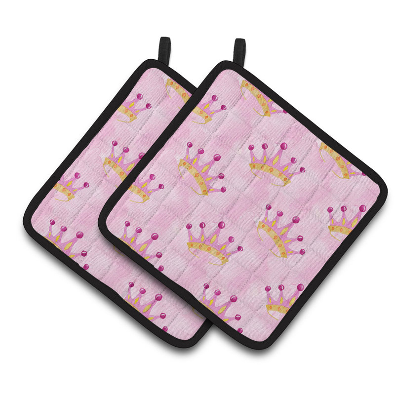 Cuisinier poignée couronne de princess en aquarelle caroline de trésors