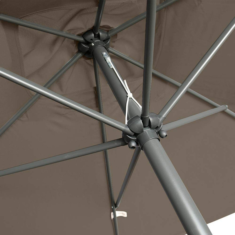 Angellique 300cm X 200cm Rectangular Market Parasol, Dark Brown