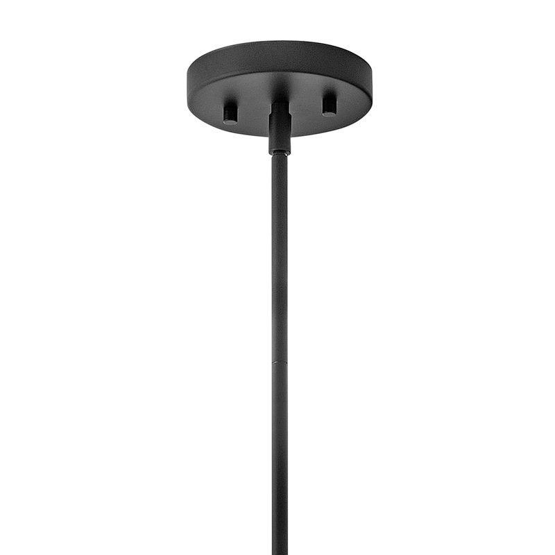 Casey Small Modern Pendant Light with Perforated Details, Black, Black