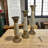 Set of 3 Ribbed Pillar Holders