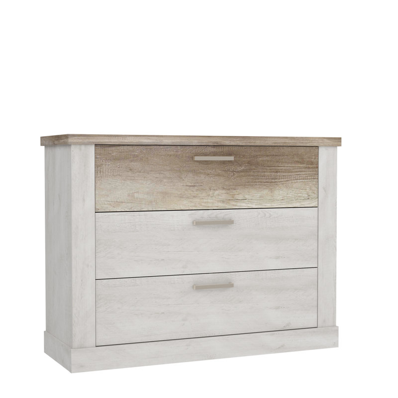 Eurydamas 119.6cm W 3 - Drawer Chest of Drawers