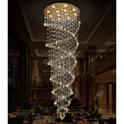 Modern Crystal Glam Chandelier Led Dimmable Fixture
