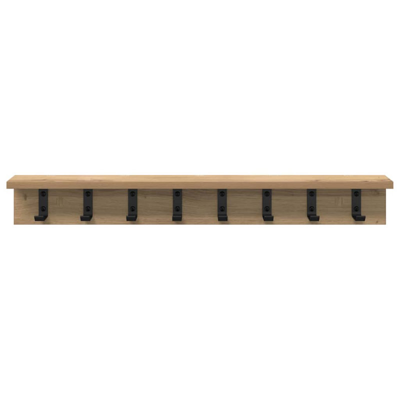 Wall-Mounted Coat Rack 80 X 10.5 X 10.5 Cm, Artisan Oak