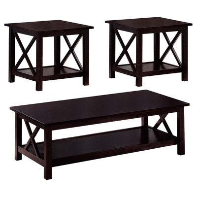 Ensemble d'appoint 3 pièces merlot foncé
