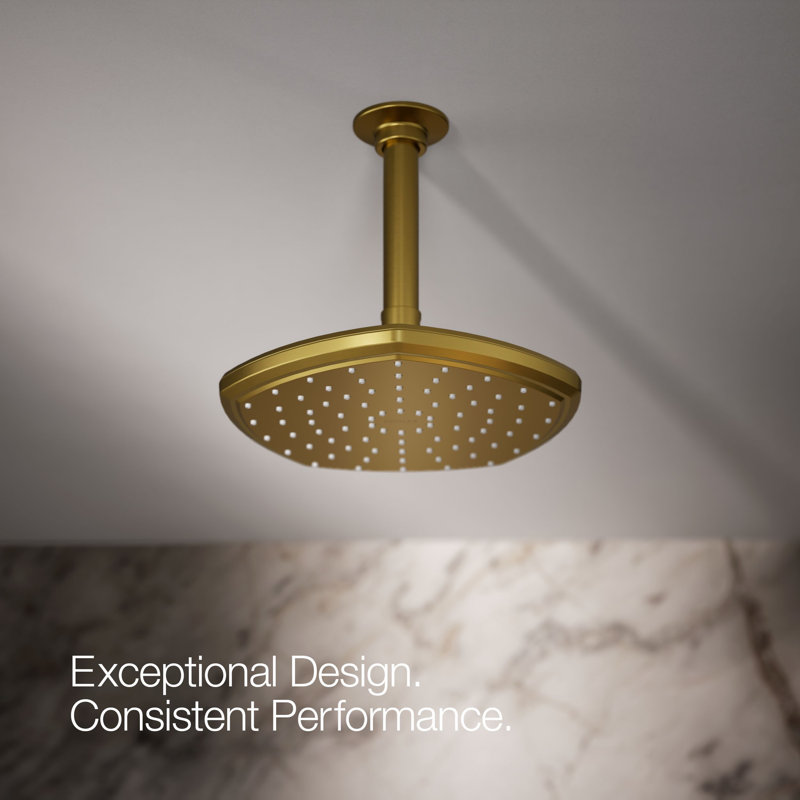 Occasion 8 In. Single-Function Rainhead, Vibrant Brushed Moderne Brass, 1.75 GPM