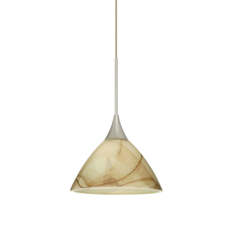 Pownal 1 - Light Single Pendant, LED, Satin Nickel