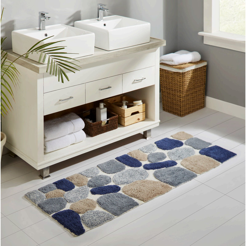 Creline Bath Rug - Blue Sienna, Blue Sienna
