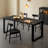 Black Rectangle Solid Wood Dining Tables-108896110