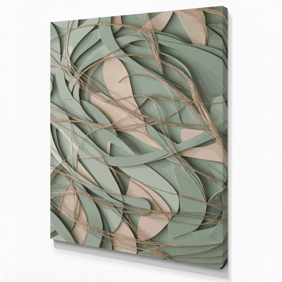 Abstract Shapes 97 Gray Canvas Wall Art