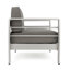 Patio avec structure en aluminium - Eau kaki - Coussin de siège de 49,50 po et accoudoir de 24,02 po de hauteur requis