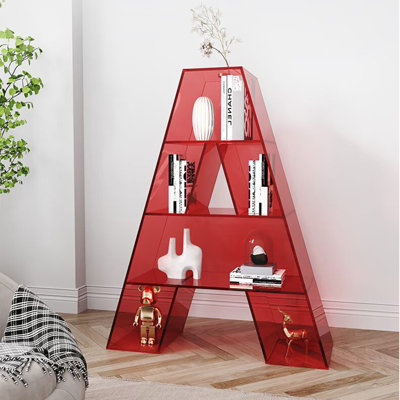 Creative letter-shaped acrylic display bookcase