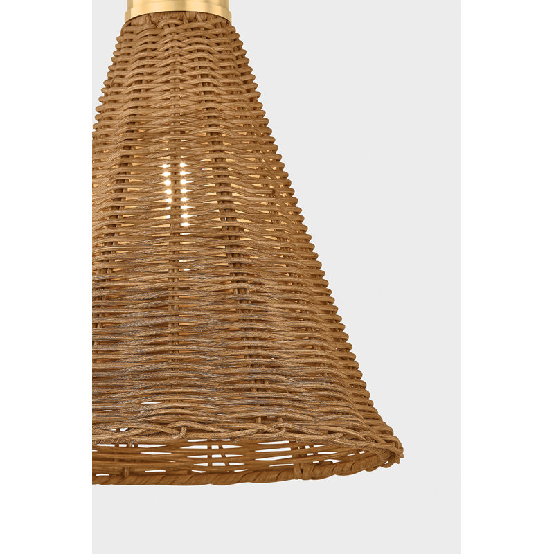 Kensington Pendant in Aged Brass by Mark D. Sikes, 15 W, 13" H x 10" W x 10" D
