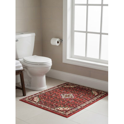 Tapis décoratif floral tribal rétro fait à la main 3 x 5 pi Floral