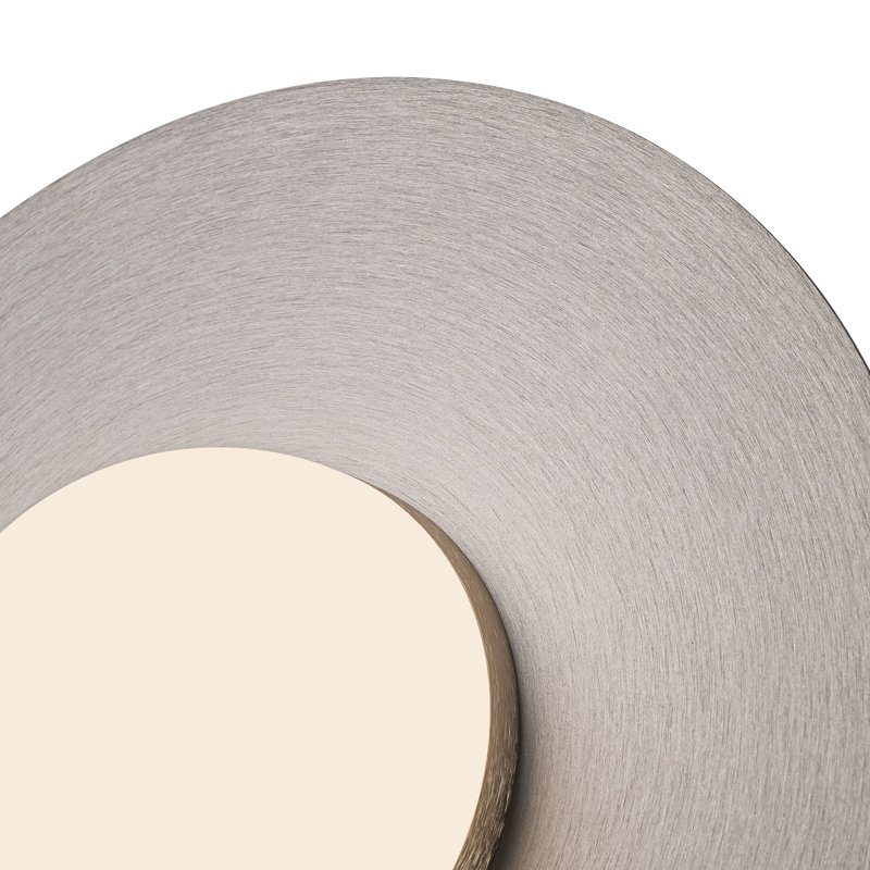 Nial 10-in Gray/Gold Dimmable LED Semi-Flush Mount