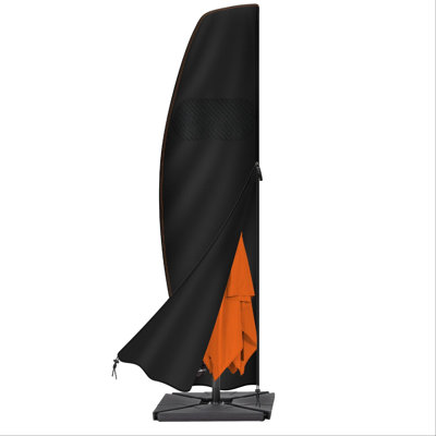 Outdoor umbrella cover, water-resistant and UV-proof, can protect offset umbrellas sunshades (suitable for cantilever up to 12 feet/14 f