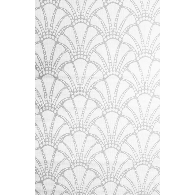 Tapis intérieur / extérieur argenté floral crocheté à la main, Rectangle 6 pi x 9 pi