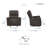  Rand 35.5" Modern & Contemporary Polished Microfiber Rocker Reclining Chair with Gentle Rocking Motion & Tab Pull Reclining