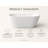 59" x 30"  Freestanding Soaking Acrylic Bathtub