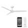 54" Blitzen 3 - Blade Smart Ceiling Fan With Remote Control Included, Works With Google Assistant, Amazon Alexa, iOS And Android APP