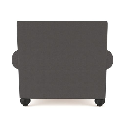 Leroy Armchair, 36" H x 41" W x 43" D, Crushed Velvet Alabaster, Weathered