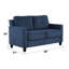 Ensemble de 3 pièces de salon en chenille bleu marine. Cadre en bois. Revêtement doux et confortable. Coussins de siège à dossier serré pour un look moderne et élégant. Siège à ressorts ensachés longue durée. Embellissez votre maison