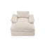 Chaise longue inclinable en velours côtelé avec accoudoirs-2033630472