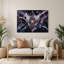 Espace, galaxie géométrique, art mural en métal mauve-229985216