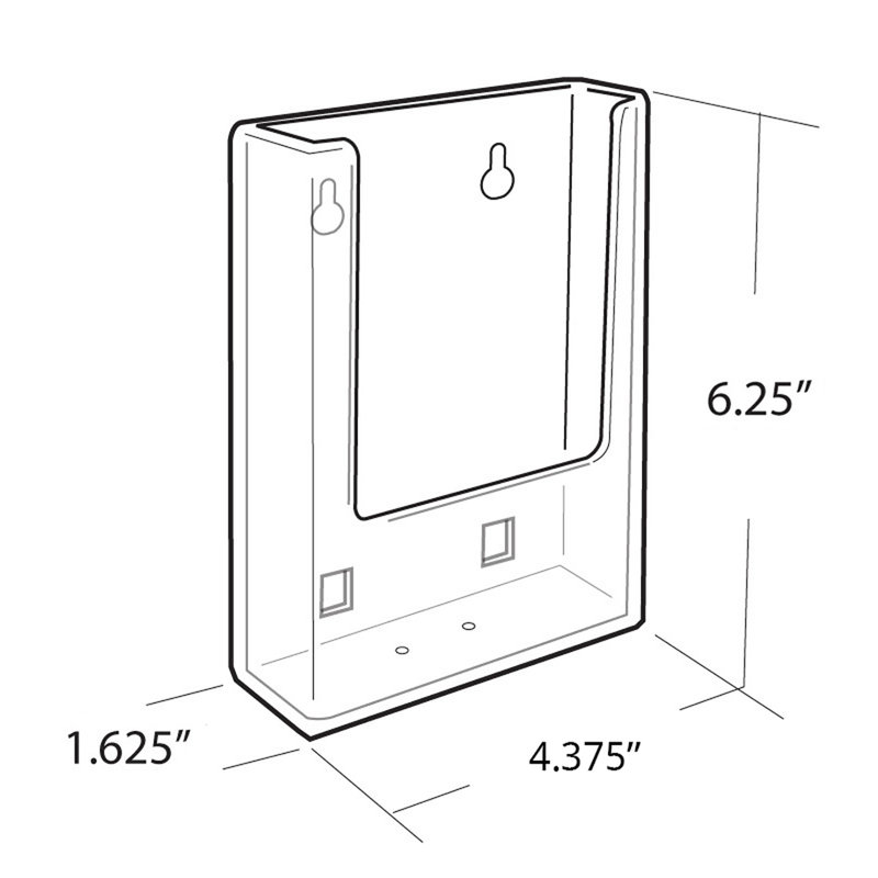 Trifold Wall Mount. Inside Dimension: 4.125"W, 10-Pack