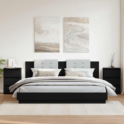 vidaXL Bed Cabinet Engineered Wood 15.7x13.8x24.6 in