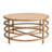Rattan and Banana Leaf Round Coffee Table