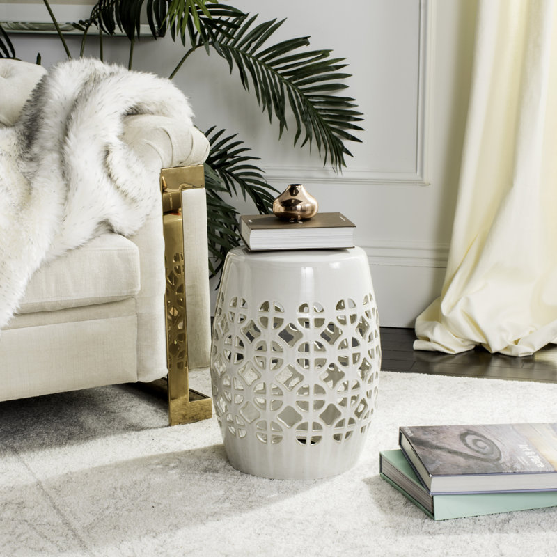 Tabouret de jardin Eufaula, Crème