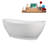 67" Streamline Soaking Freestanding Tub and Tray With Internal Drain-101688762