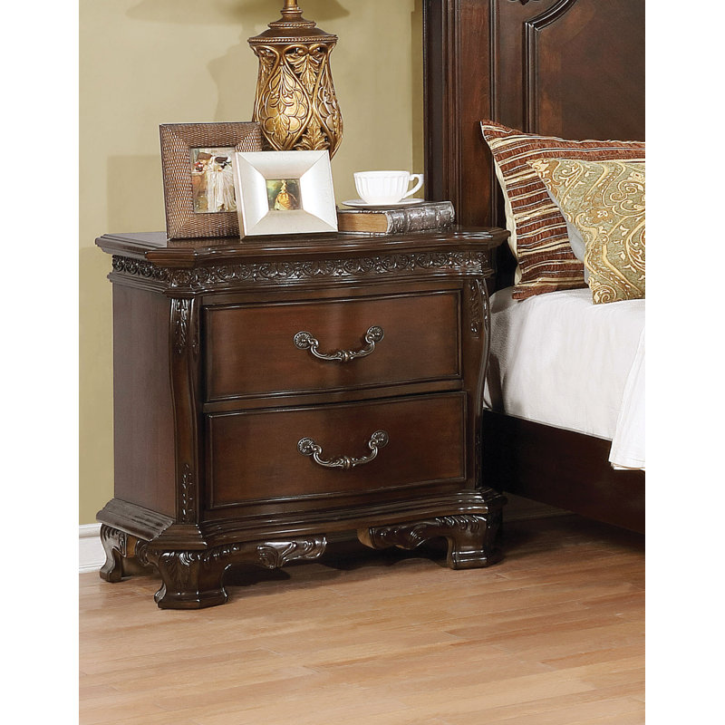 Rishel 29.38'' W Nightstand, Brown Cherry
