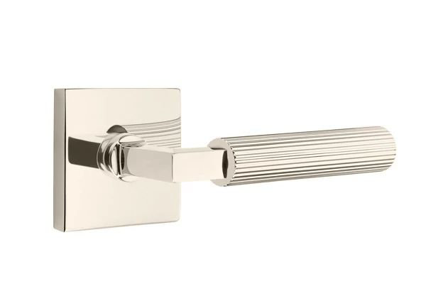 Passage Door Lever, Left, Polished Nickel