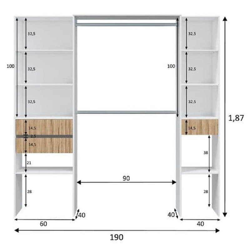 Massud Manufactured Wood Wardrobe