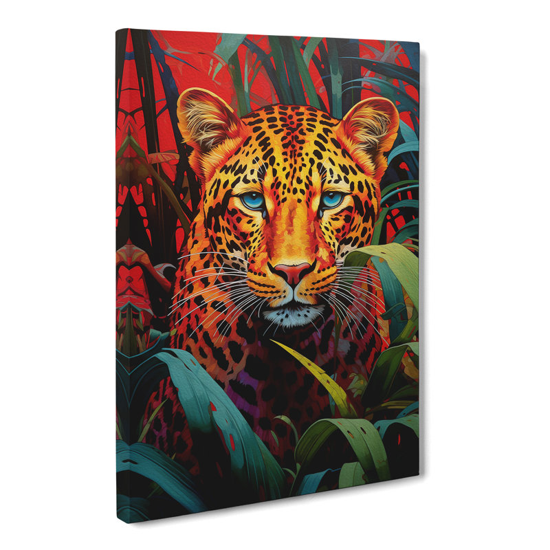 Leopard Colour Field - Wrapped Canvas Print, 60cm H x 40cm W x 3cm D