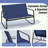 8 Pcs Patio Rocking Set 4 Rocking Chairs & Loveseat With Glass-top Table Outdoor