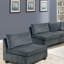 Ensemble de canapé modulaire en chenille gris 7 pièces