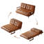 Canapé-lit convertible 44,5 po 3-en-1 avec dossier réglable à 5 positions, chaise longue compacte moderne et rangement intégré pour un confort polyvalent.