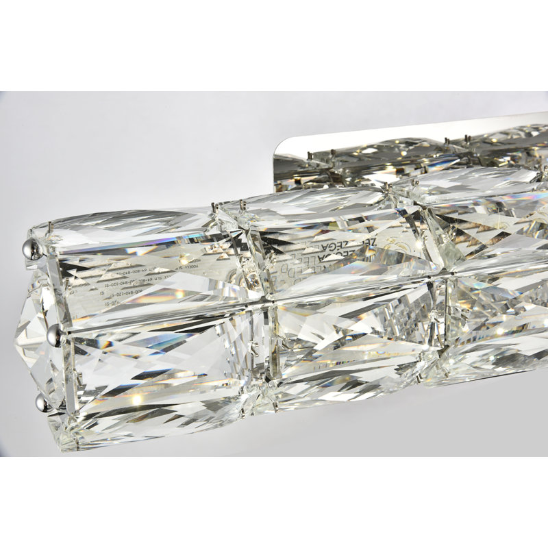 Ultan Dimmable LED Vanity Light, 4.7" H x 24.4" W x 9" D, Chrome
