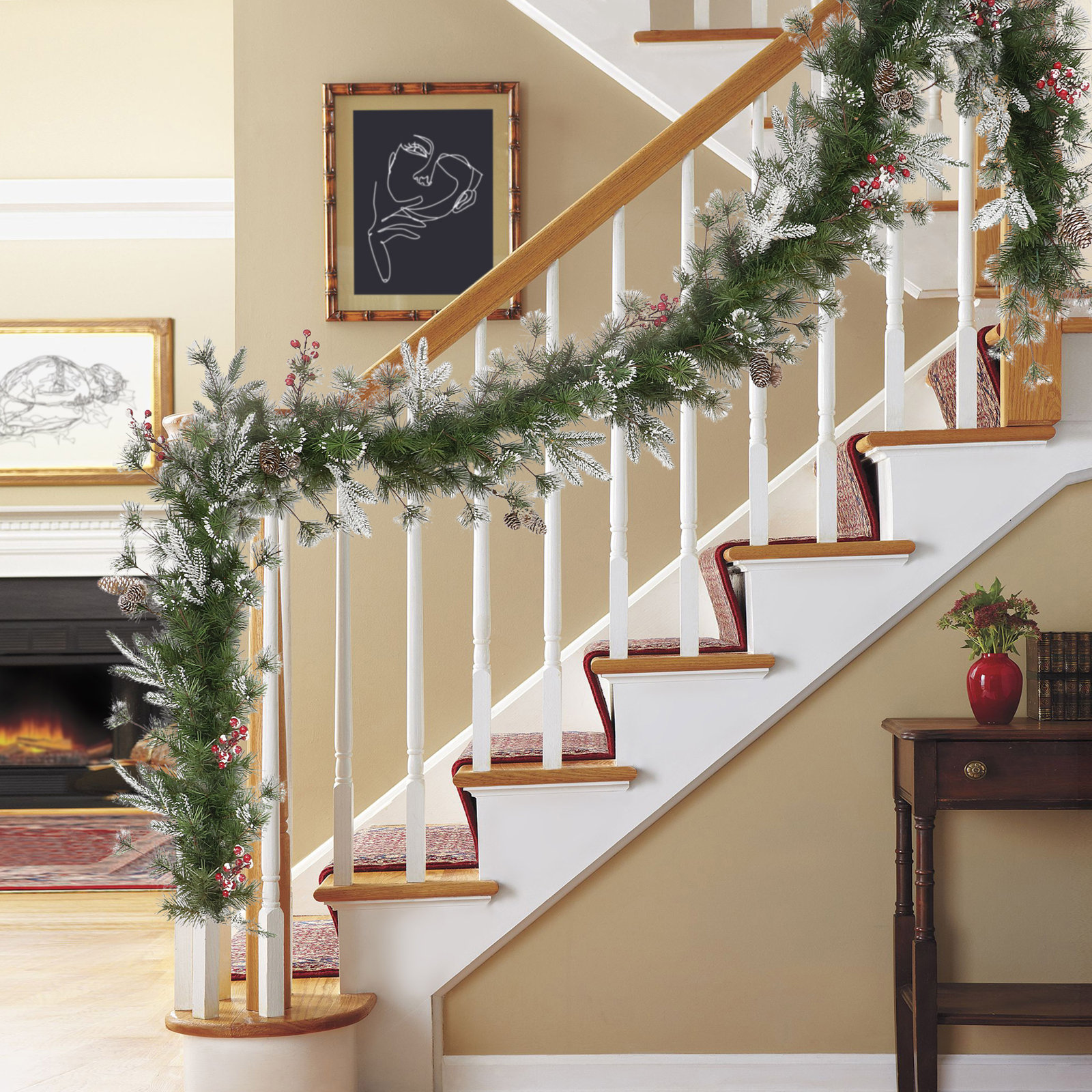 110'' in. Faux Pine Garland